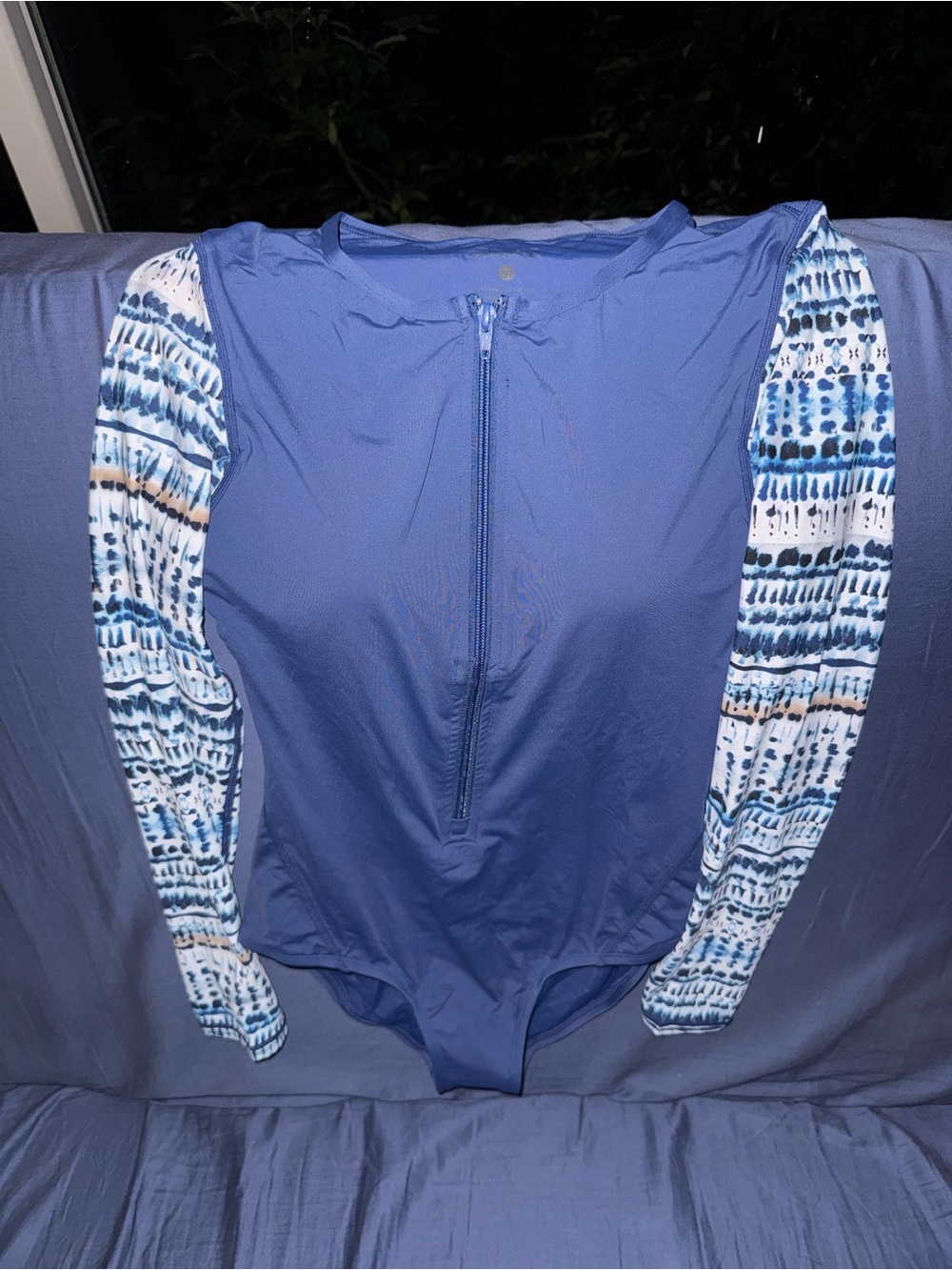 BLOQUV Jantzen Blue Long Sleeve One-Piece Swimsuit - BRAND NEW